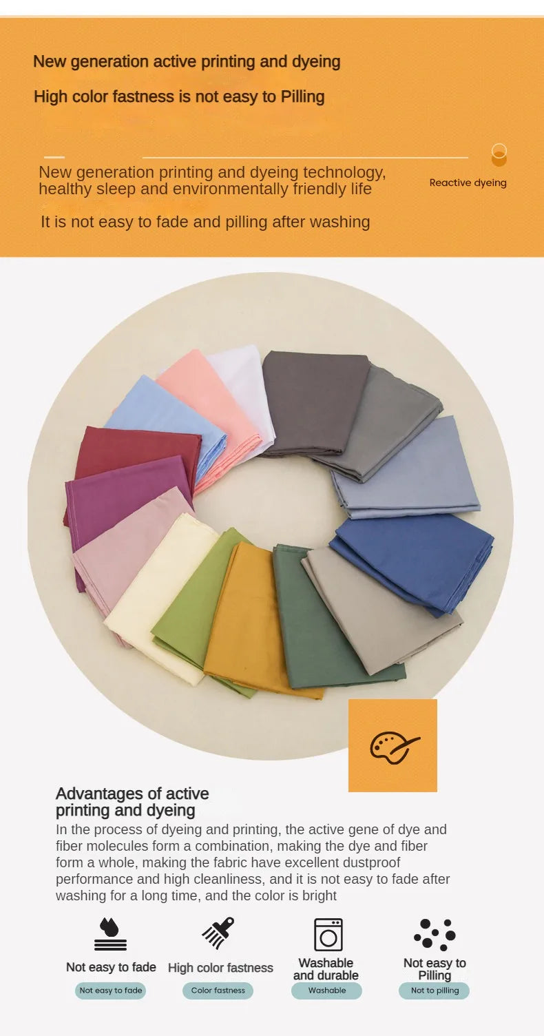 Soft Polyester Flat Bed Sheet, Solid Color Top Sheet