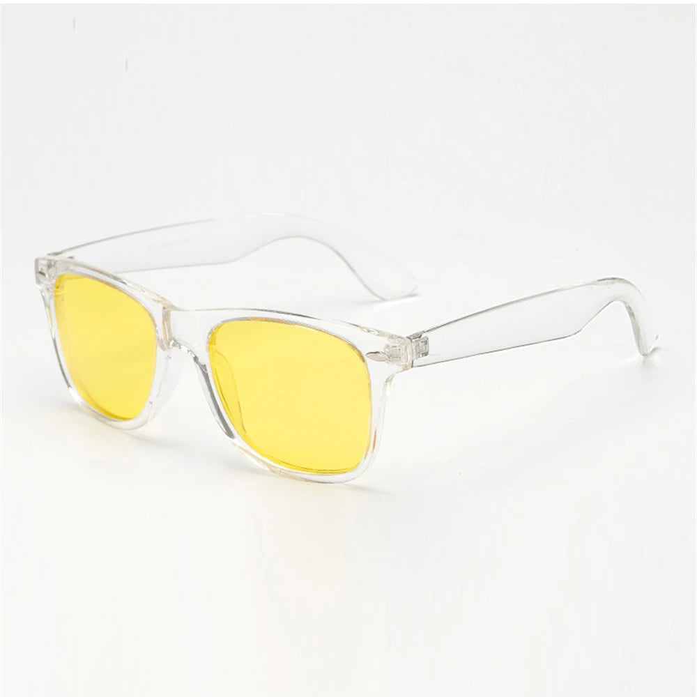 Square Yellow-Tinted Glasses | 3 Frame Finishes