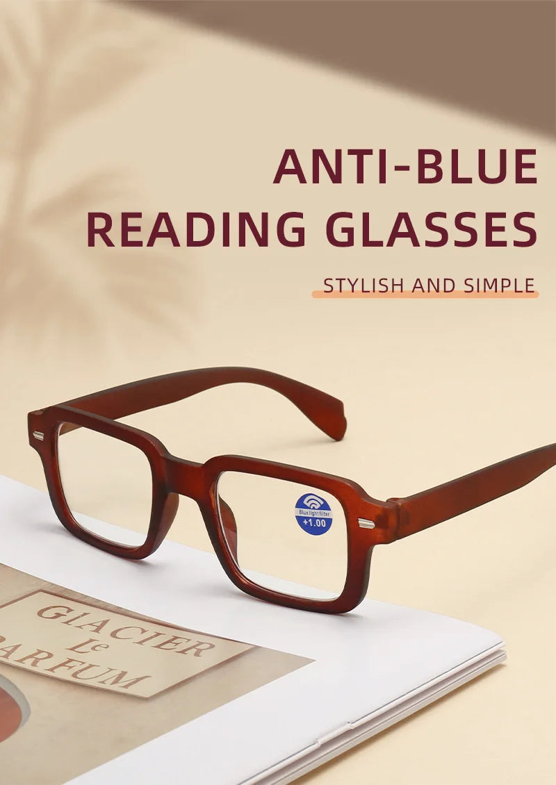 Unisex Rectangle Reading Glasses | 3 Colors, +1.00 to +4.00
