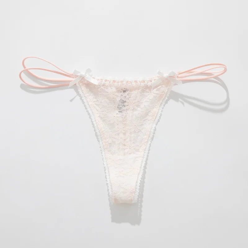 Women's Lace Bow Low-Rise Panties – Sexy Breathable Everyday Underwear