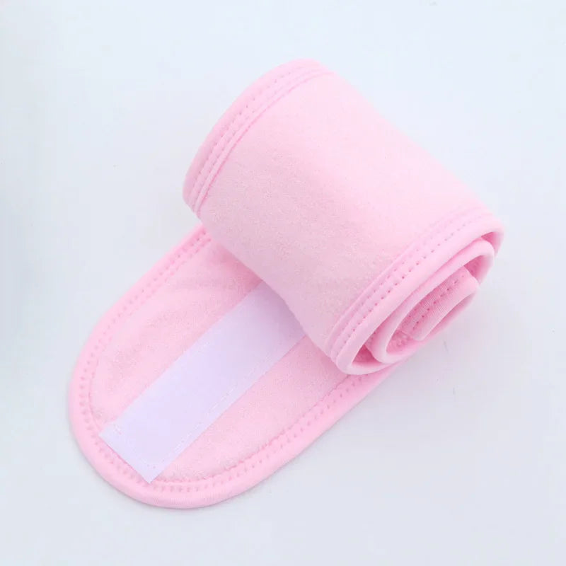 Women Spa Wide Hairband Adjustable Head Band Yoga Bath Shower Makeup Wash Face Cosmetic Headband Soft Toweling Hair Accessories