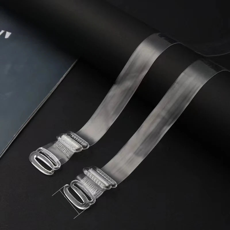 Invisible Silicone Bra Straps – Clear, Non-Slip, Adjustable Shoulder Straps for Women (4 Widths)