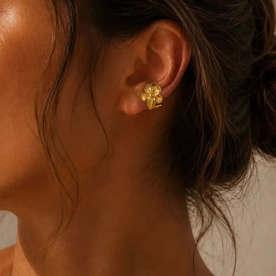 Zircon Ear Cuff – Minimalist 18K Gold-Plated Stainless Steel Clip Earring