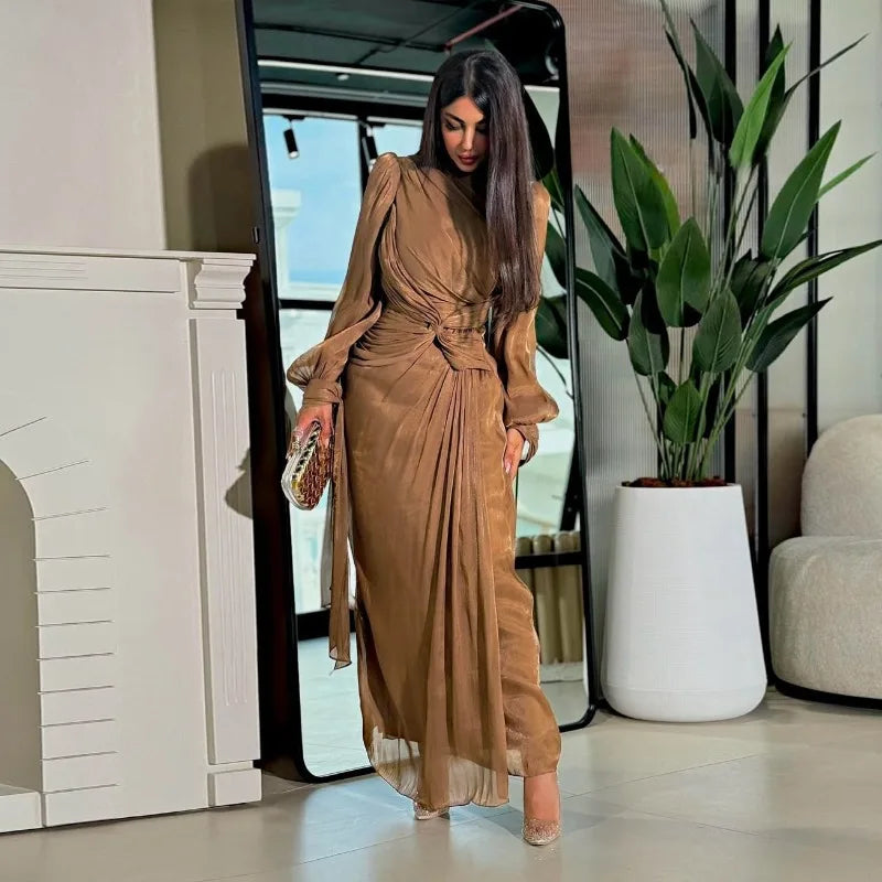 Ramadan Arabic Muslim Modest Satin Abaya for Women Elegant Eid Dubai Fit-and-flare Dress Islam Holiday Outfit Turkey Kaftan Robe