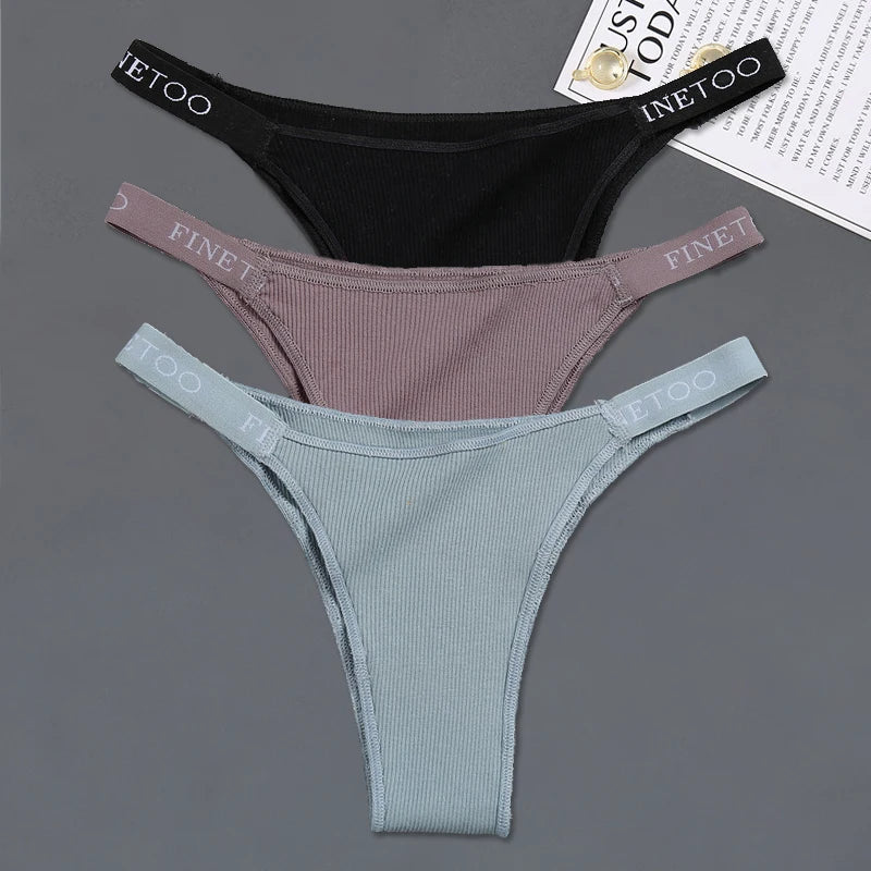 3-Pack Cotton Low-Rise Brazilian Bikini Panties – Soft Comfortable Underwear for Women (M–XL, 14 Color Sets)