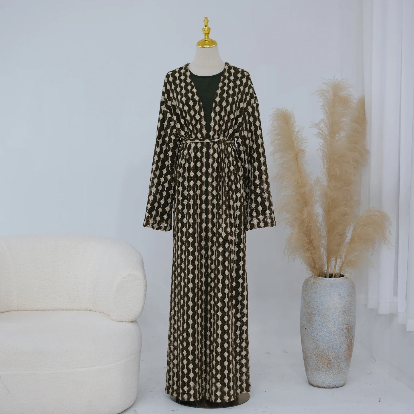 Luxury Dubai Modest Abaya Dress for Muslim Women Eid Islamic Holiday Party Outerwear Elegant Arabic Cardigan Coat Turkey Kaftan
