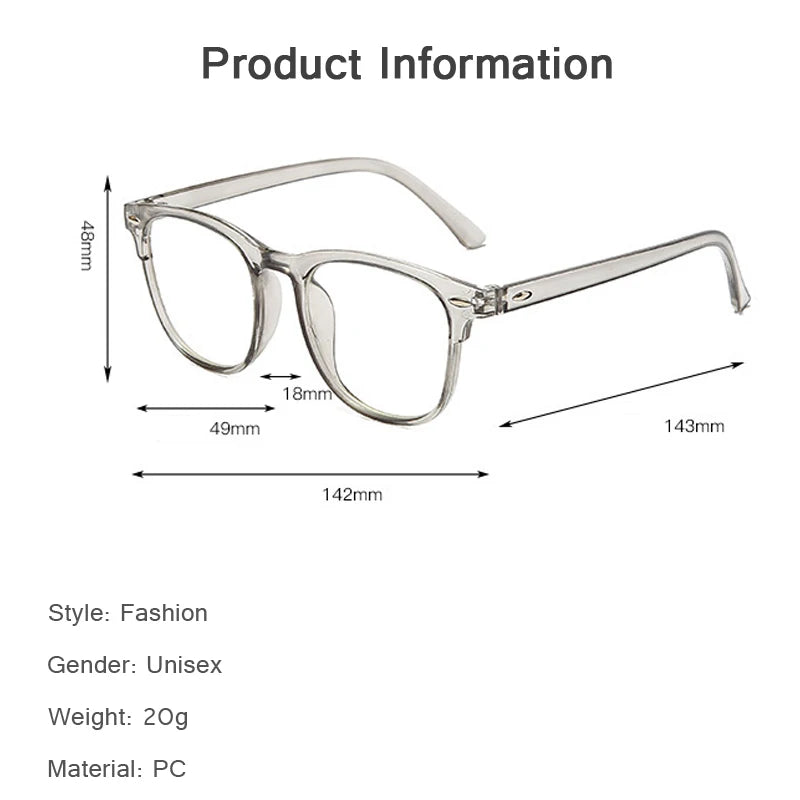 Oversized Square Glasses for Men & Women | Myopia Lens Options