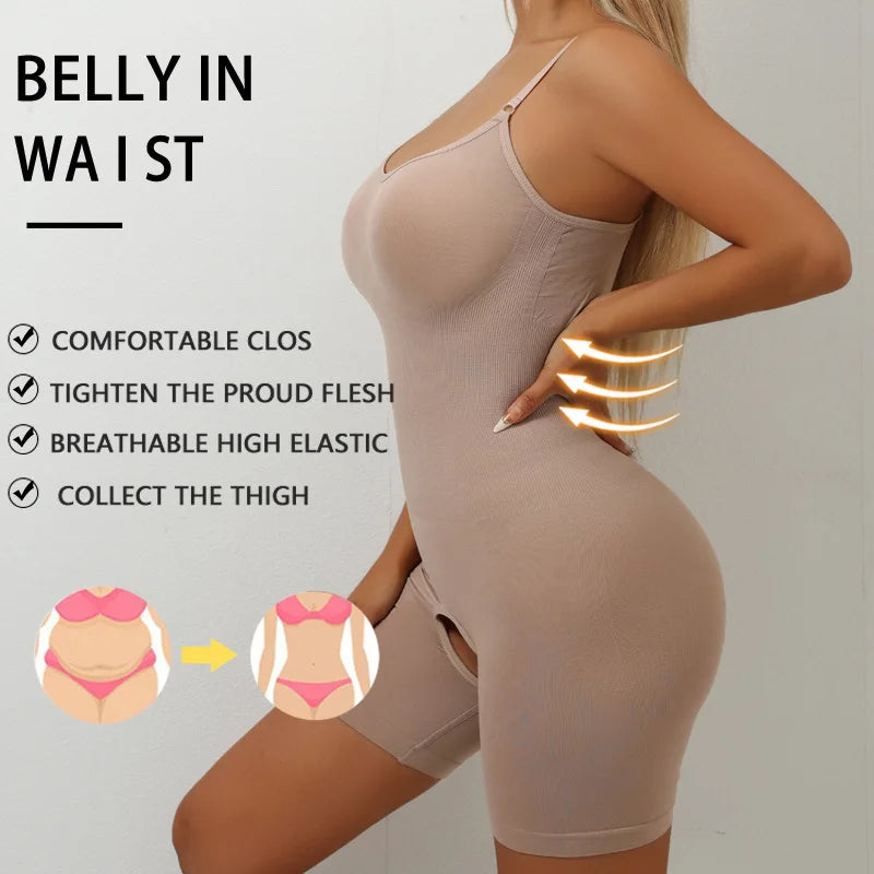 2026 NEW SEXY Women Tummy Control Full Body Shaper Seamless Open Crotch Shorts Waist Trainer Butt Lifter Slimming Underwear