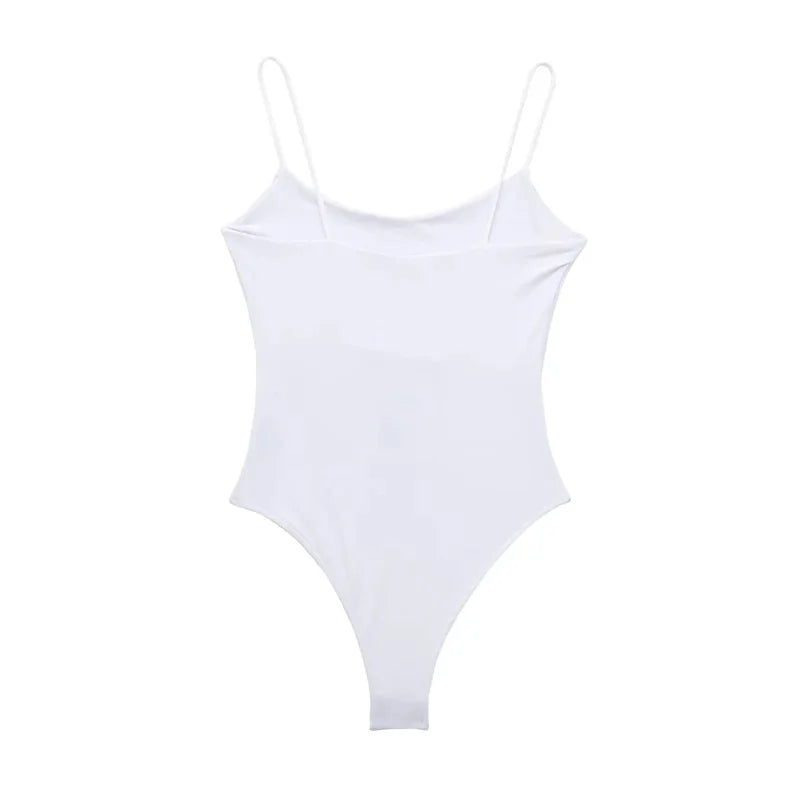 Slim-Fit Spaghetti Strap Bodysuit — Backless One-Piece | Women's Lingerie