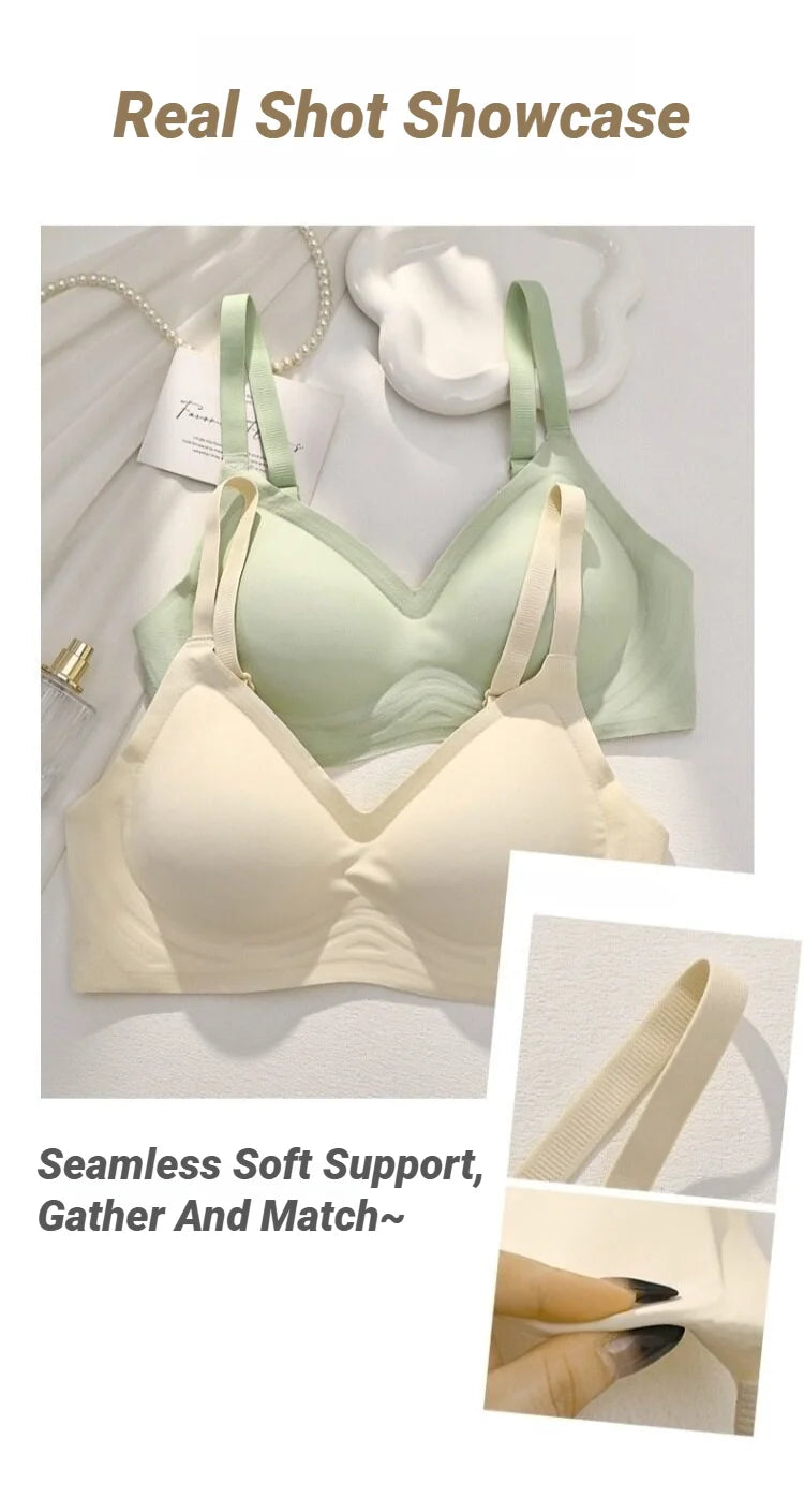 Women's Seamless Push-Up Bra – Wire-Free Soft Support for Small Chest