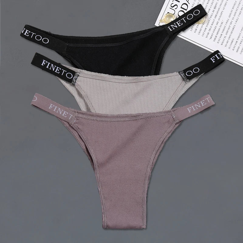 3-Pack Cotton Low-Rise Brazilian Bikini Panties – Soft Comfortable Underwear for Women (M–XL, 14 Color Sets)