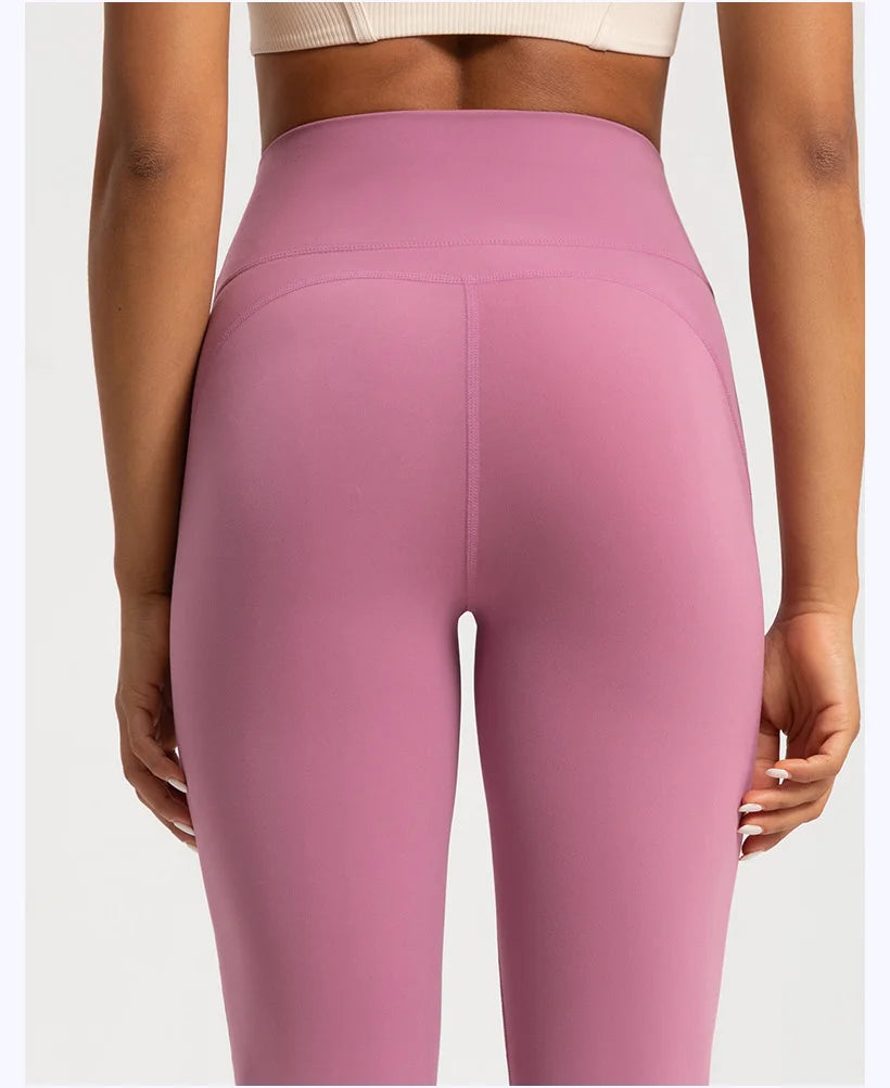 High-end Yoga Leggings Slim Yoga Pants High Waist Wide Leg Pants Bottoms Breathable Gym Casual Sports Bell Leggings Female