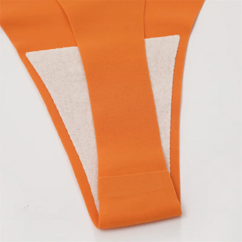 3Pcs/Set Women Seamless Panties Sexy V-Waist Thongs G-String Ultra-thin Lingerie Female Ice Silk Underwear Soft Underpants