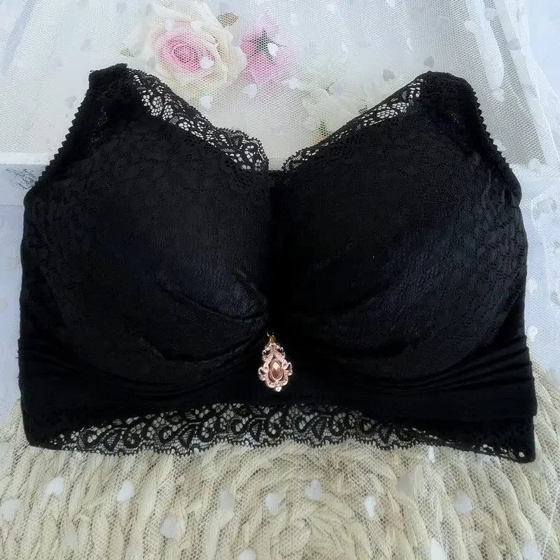 Women's 12CM Extra Thick Push Up Bra | No Underwire Natural Lift Bra for A-B Cup | Seamless Breathable Lace Lingerie with Anti-Slip Silicone (32–40 / 70–90)