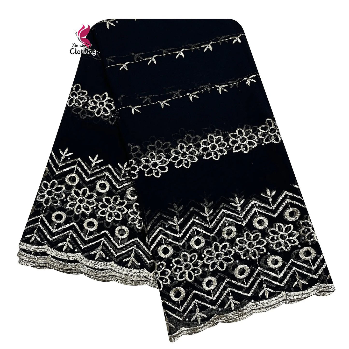 New High Quality Chiffon Women Scarves Diamonds Embroidery Soft Scarf African Women Hijab Muslim Dubai Ramadan Shawls Scarf