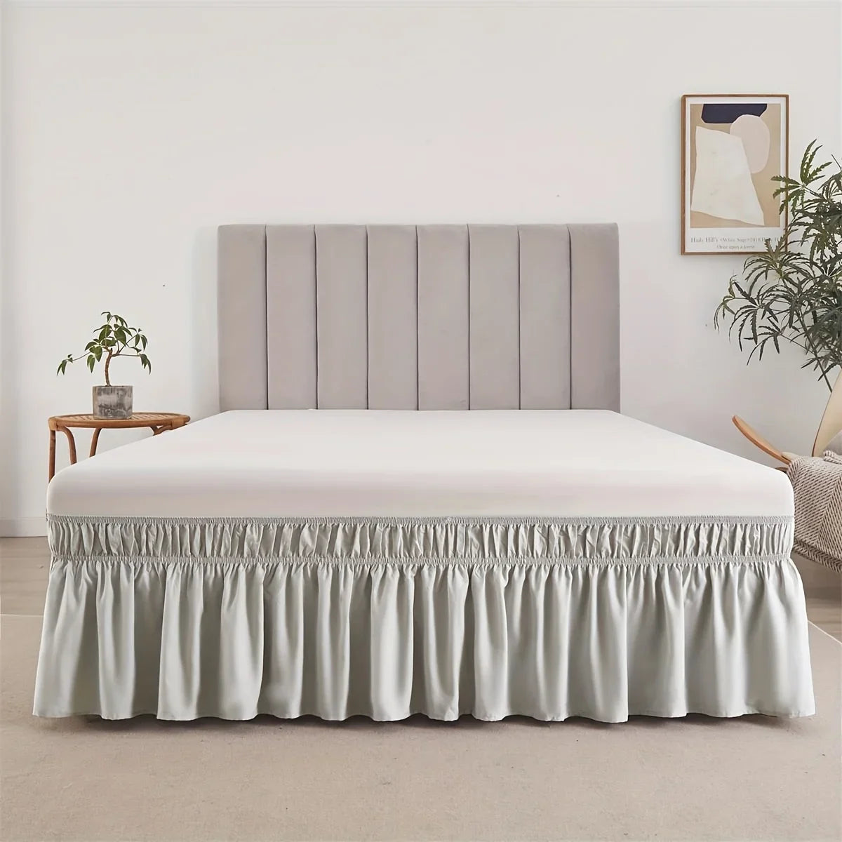 Adjustable Ruffled Bed Skirt, Soft Polyester, Multiple Sizes