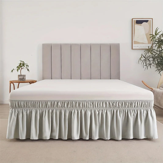 Adjustable Ruffled Bed Skirt, Soft Polyester, Multiple Sizes