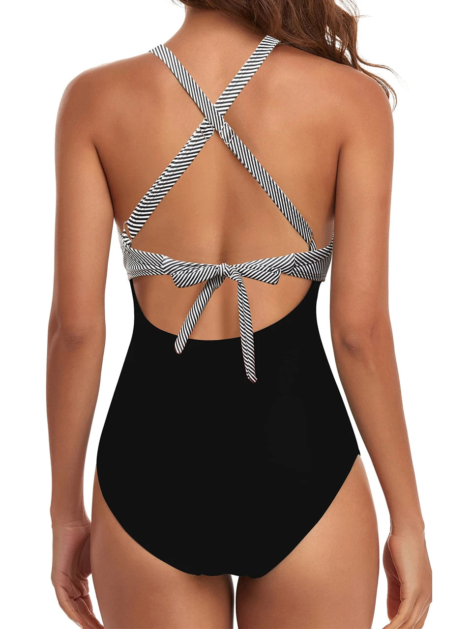 Ruched One-Piece Swimsuit for Women – Solid Color Bodysuit | Adjustable Straps | S–XXL
