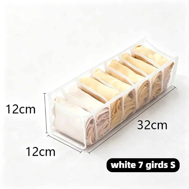 Clothes Organizer for Socks Home Separated Underwear Storage Box Bra Organizing Breathable Mesh Bag Foldable Laundry Basket