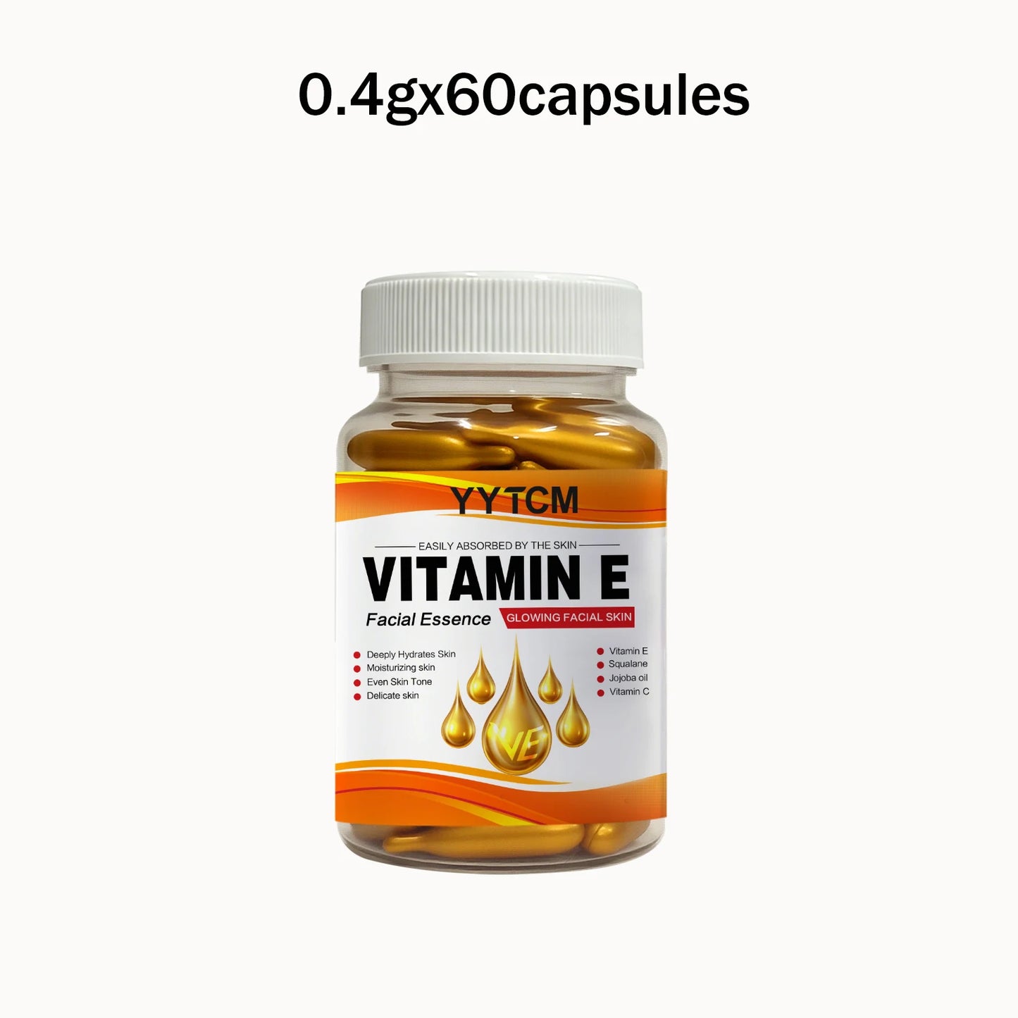 Vitamin E & Squalane Deep Moisturizing Capsule Essence – Brightening Face Serum