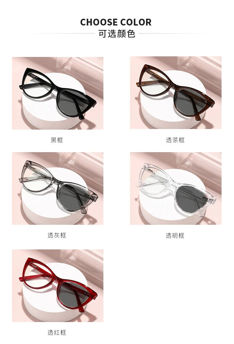 Women's Cat Eye Photochromic Glasses | Myopia Options