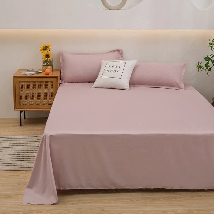 Soft Polyester Flat Bed Sheet, Solid Color Top Sheet