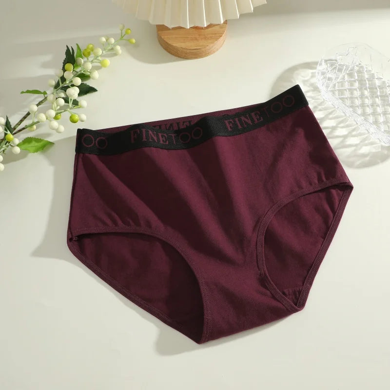 6-Pack Seamless Cotton Brief Panties – Breathable Low-Rise Underwear for Women (S–2XL, 10 Color Sets)
