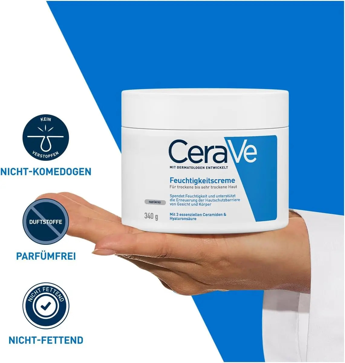 CeraVe Moisturizing Cream for Face & Body – Dry Skin Care
