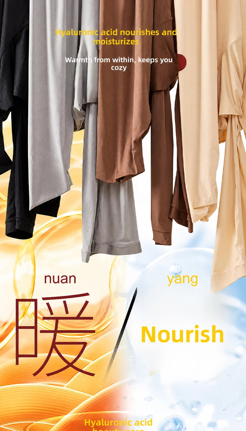 High-Collar Seamless Thermal Set – Long-Sleeve Warm Base Layer for Women, High-Rise (L–XL, 4 Color Sets)