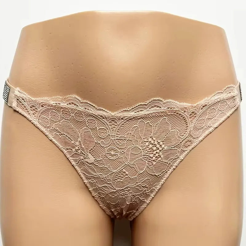 Women's Lace Thongs – Seamless High Waist Breathable Panties (1pc or 3pcs)