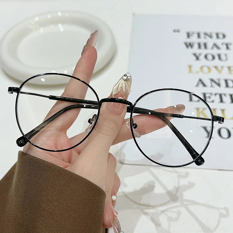 Vintage Round Metal Glasses for Men & Women | Myopia Options