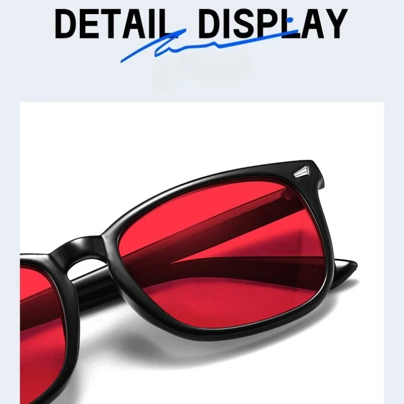 Square Tinted Glasses | Red, Orange or Clear Lenses