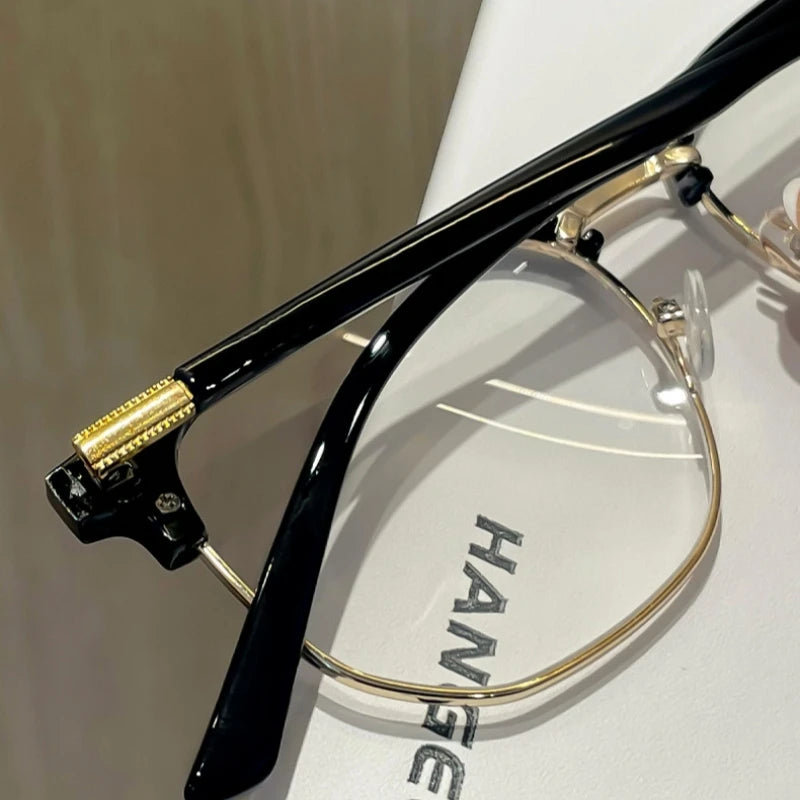 Square Metal Photochromic Glasses | Myopia Lens Options