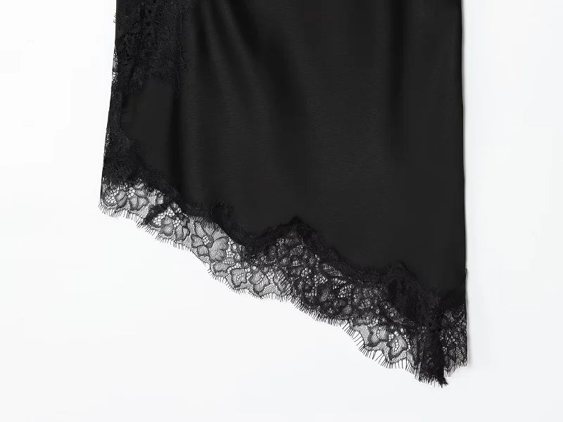 MUJER Black Lace Tops for Women Camisole Sexy Backless Tops Woman 2025 Summer Sleeveless Women's Tops Straps Beach Top Female
