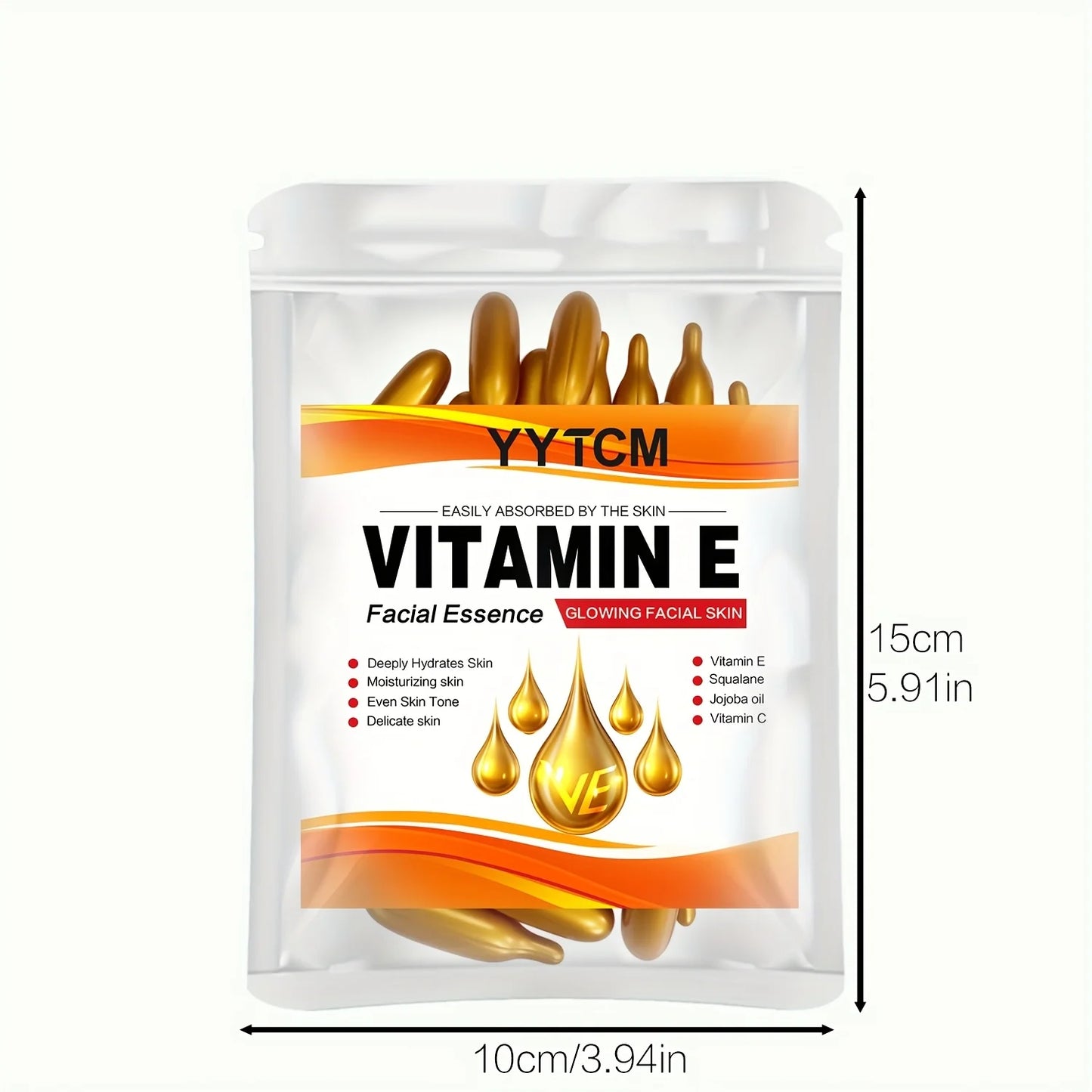 Vitamin E & Squalane Deep Moisturizing Capsule Essence – Brightening Face Serum