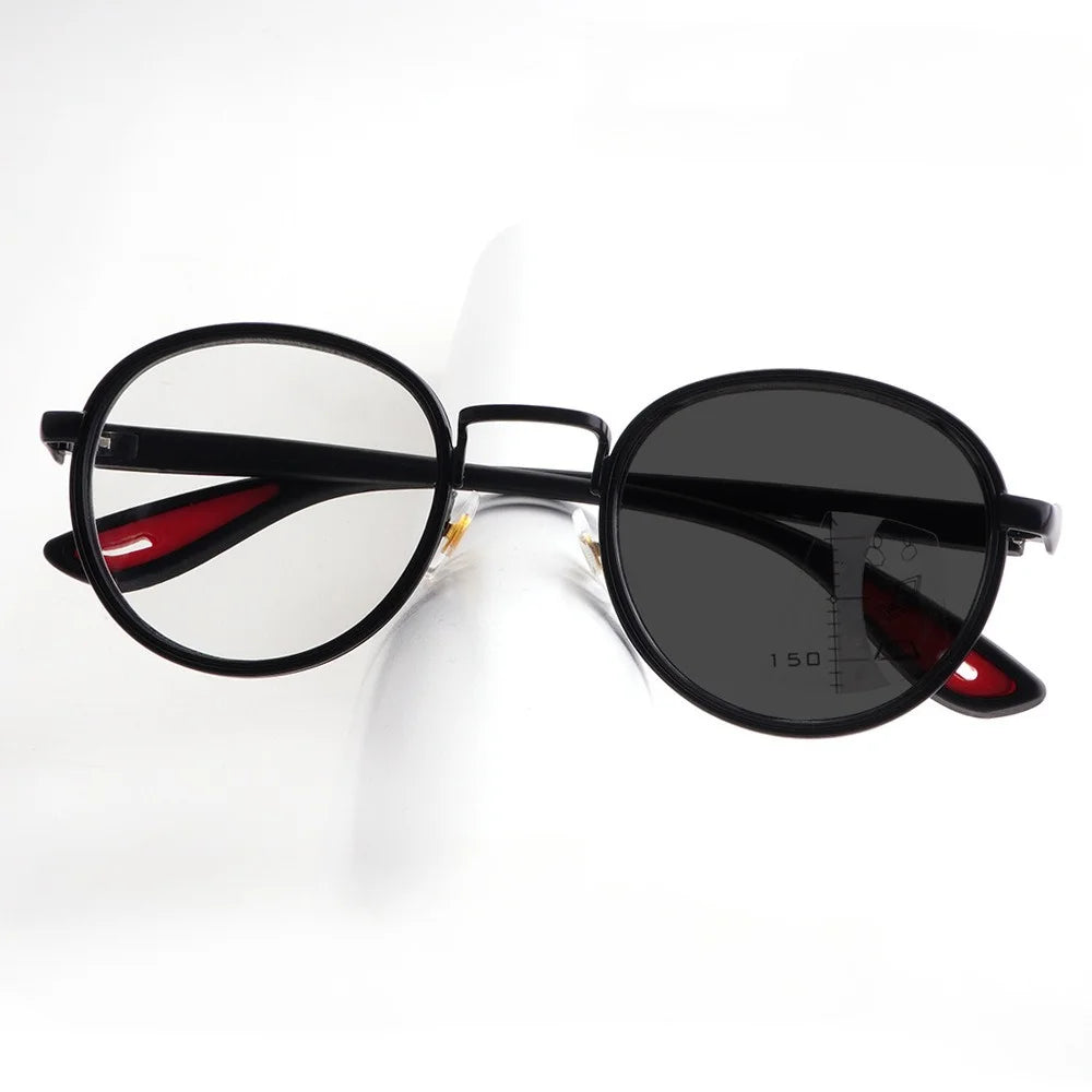Round Progressive Photochromic Reading Glasses | +1.00 to +4.00