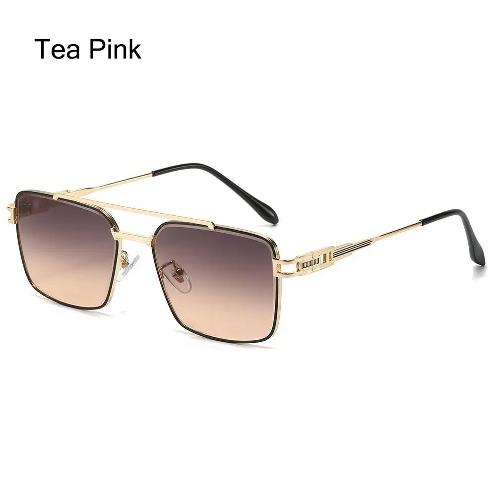 Double-Bridge Rectangle Sunglasses | Gradient Lens Options