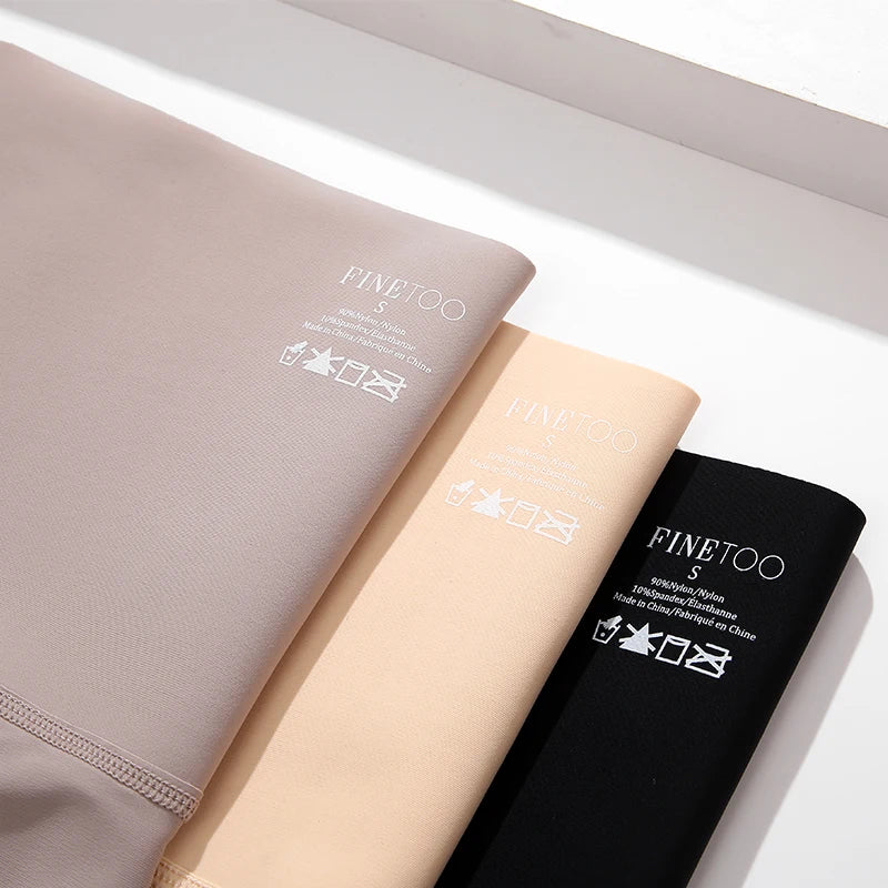 FINETOO Seamless High Waist Panties Women's Abdomen Hip Lift Briefs Body Shaping Lingerie Pants Plus Size Breathable Underwear