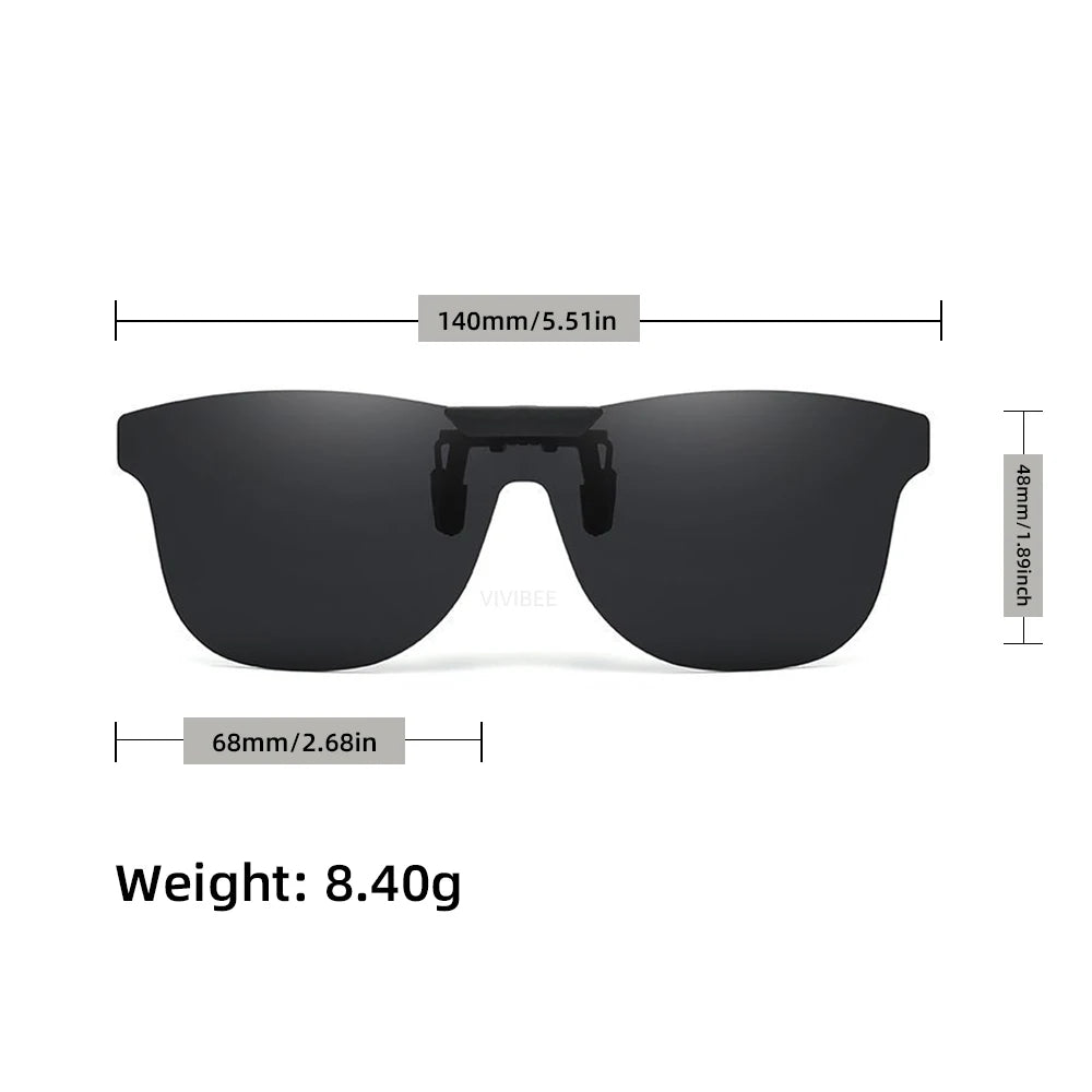 Square Flip-Up Clip-On Sunglasses | Color Options