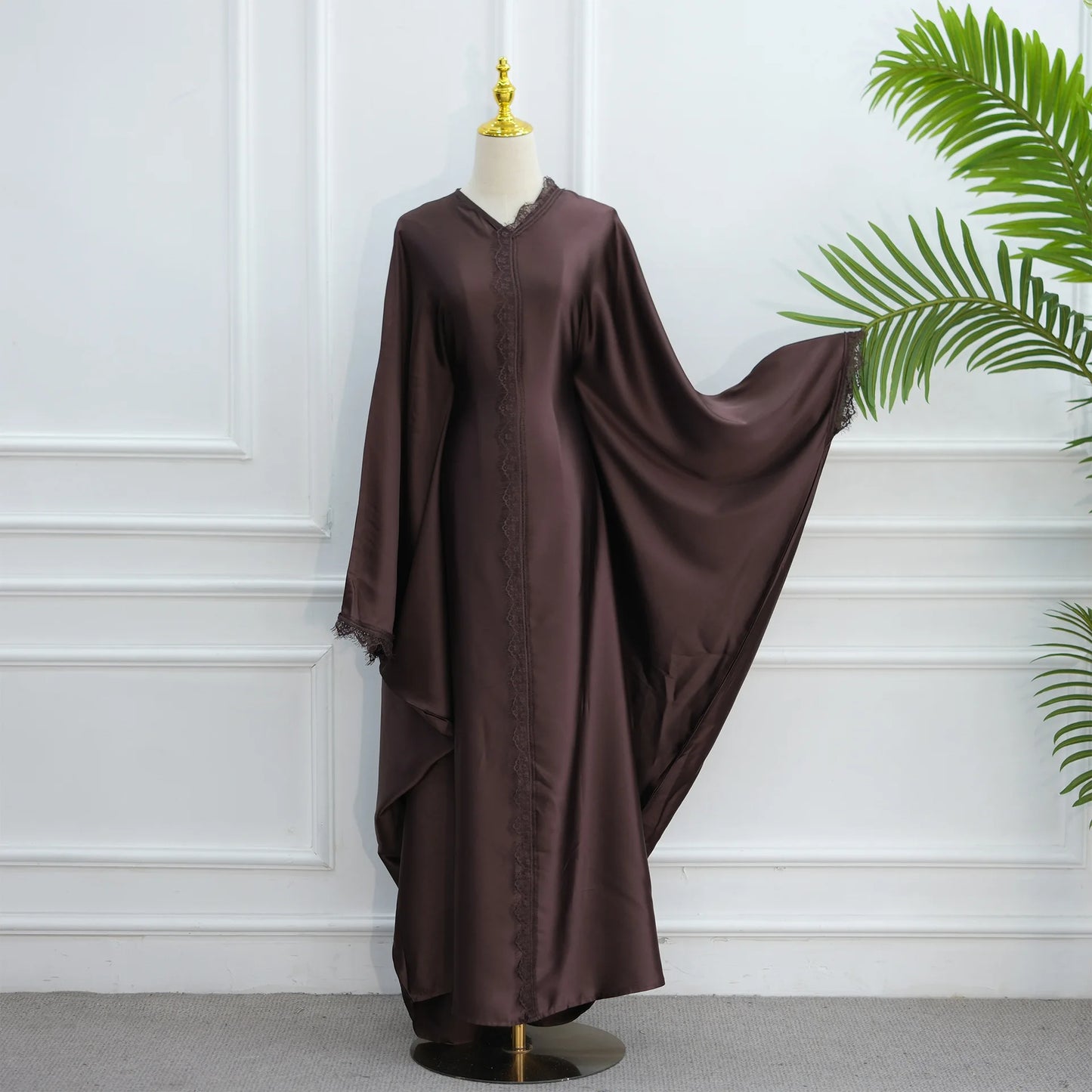 2026 New Luxury Dubai Abaya for Women V-Neck Loose Fit Long Sleeve Open Front Flowy Modest Dress Muslim Abaya with Free Shipping