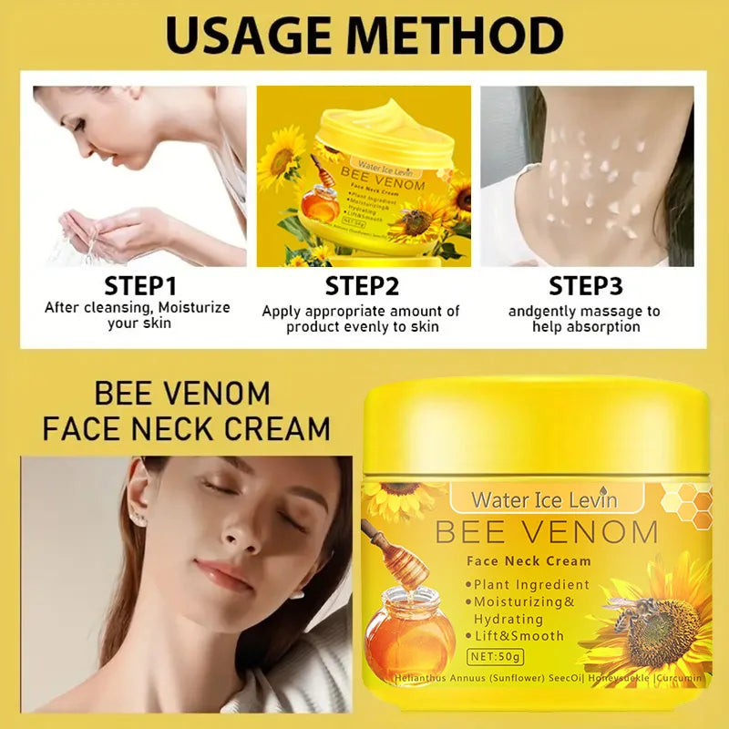 Bee Venom Face & Neck Cream – Firming, Moisturizing & Fine Line Reduction | Anti-Aging Skincare