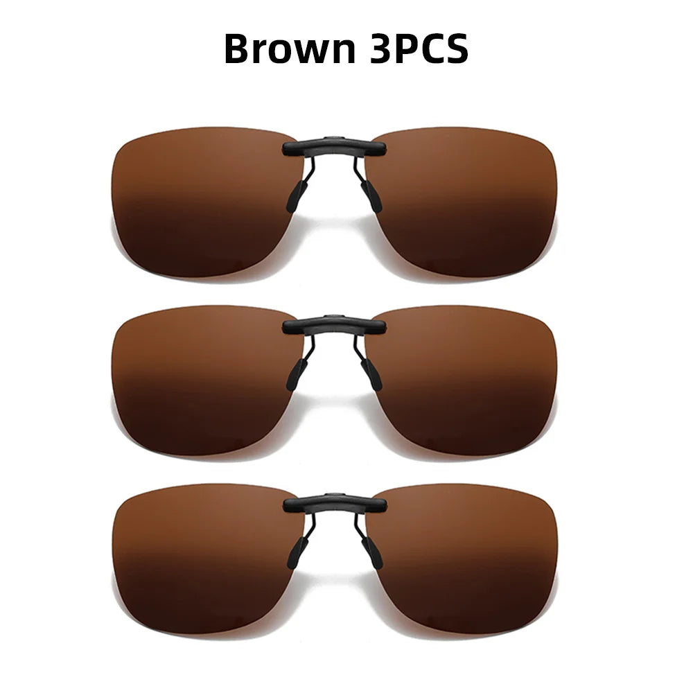 Square Clip-On Sunglass Lenses | Single or 3-Piece Options