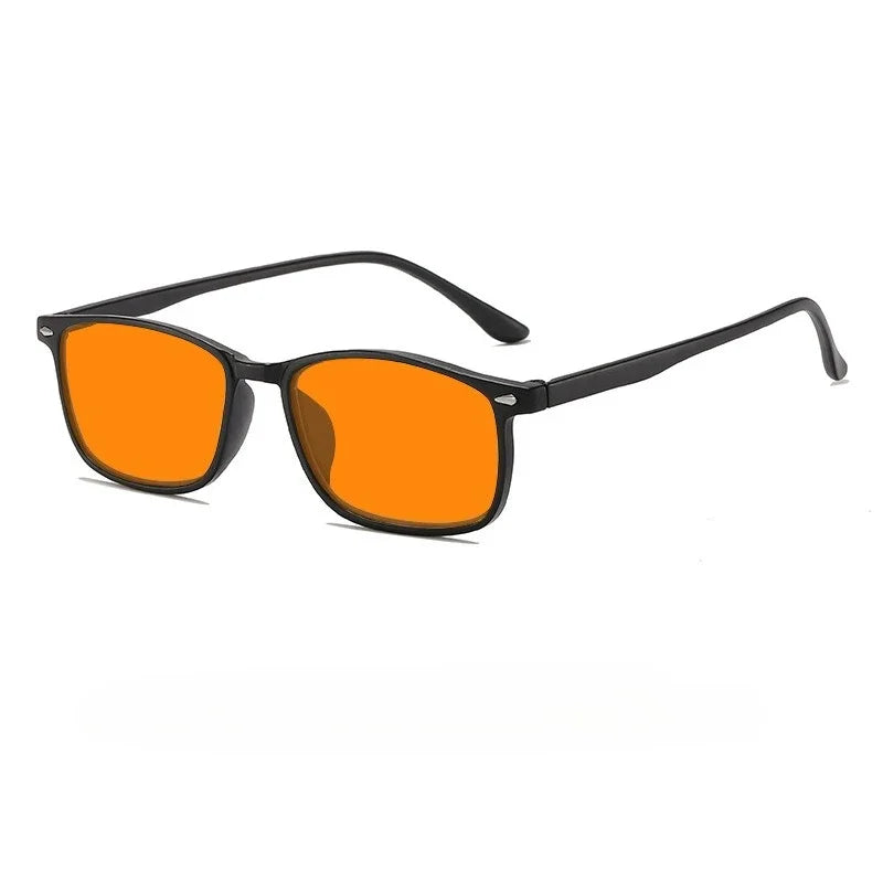 Rectangle Tinted Glasses | Orange & Red Lens Styles