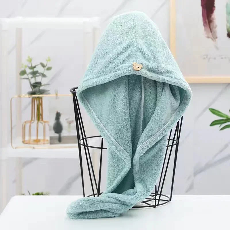 Microfiber Hair Drying Towel Wrap – Quick-Dry Turban for Women, 25x63cm (5 Colors)