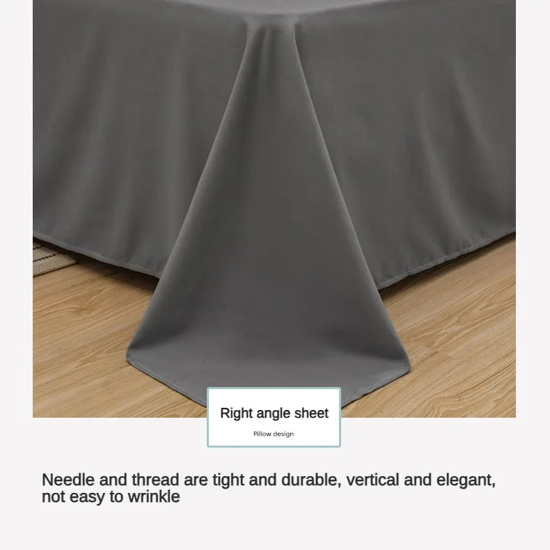 Soft Polyester Flat Bed Sheet, Solid Color Top Sheet