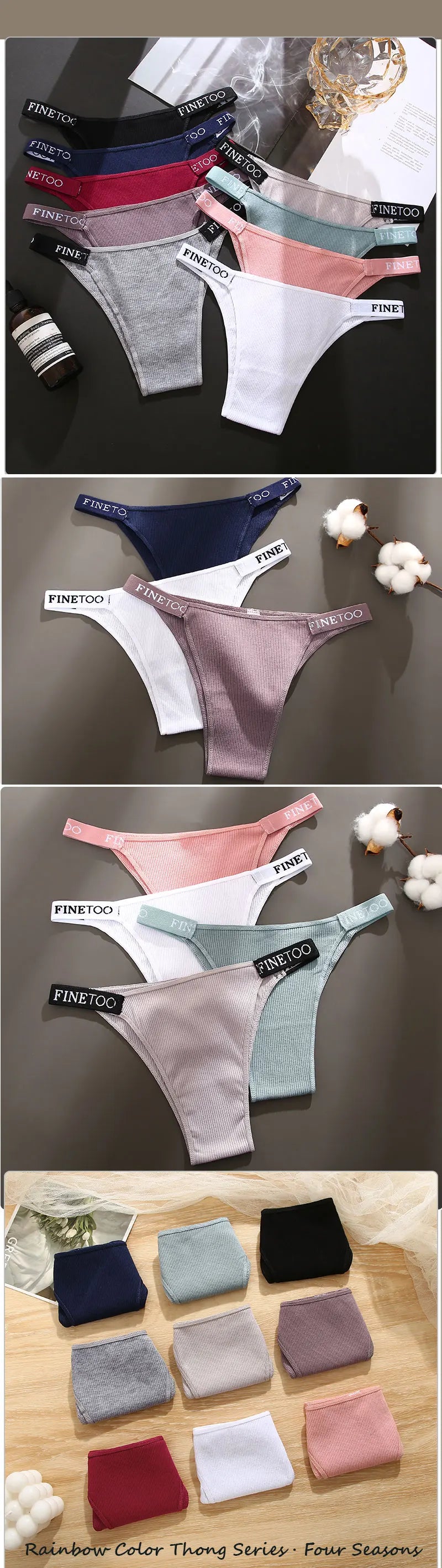 Maillard Cotton Brazilian Panties – Low-Rise Breathable Underwear for Women (M–XL, 9 Colors)