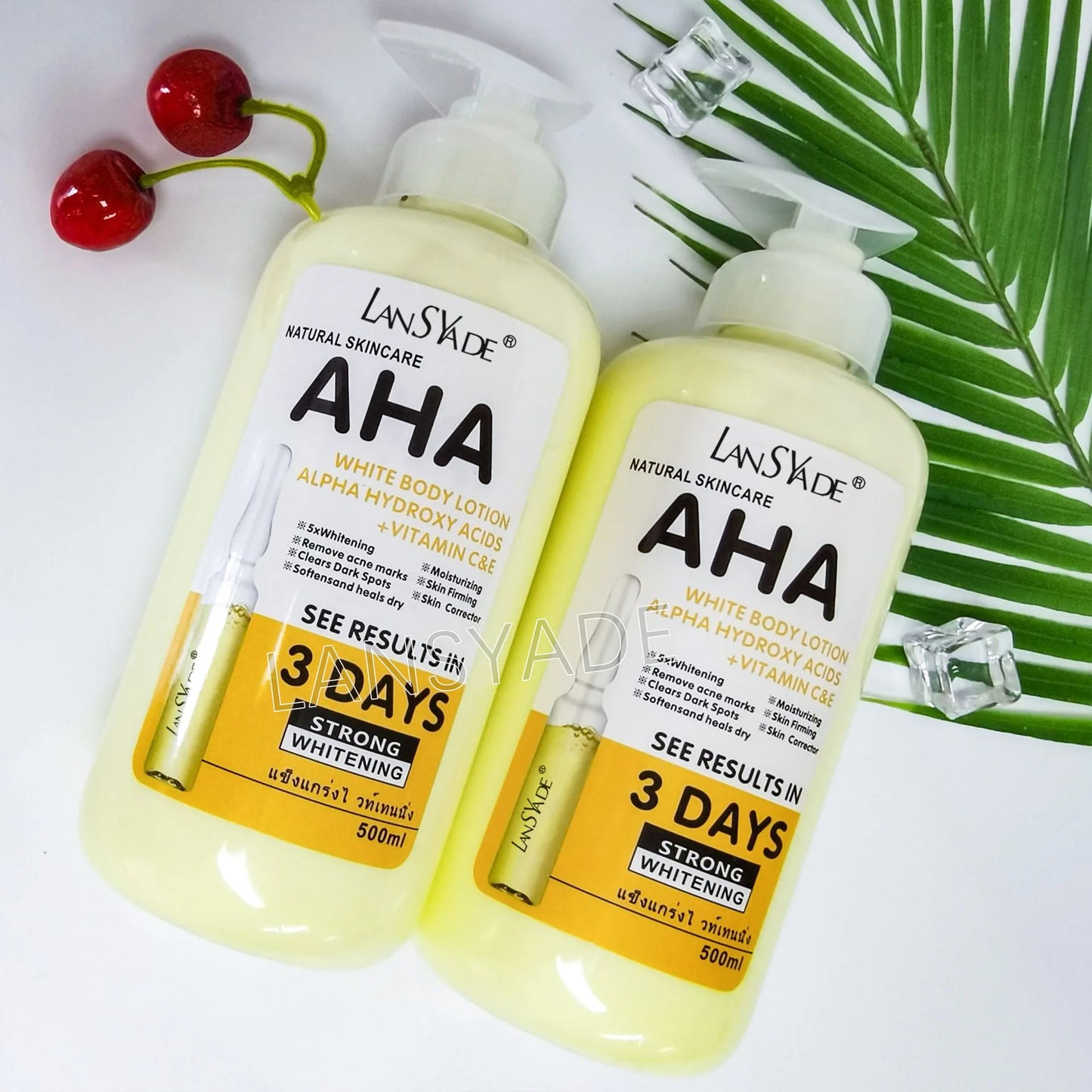 AHA + Vitamin C & E Whitening Body Lotion – Brightening, Exfoliating & Anti-Aging Body Cream (500ml)