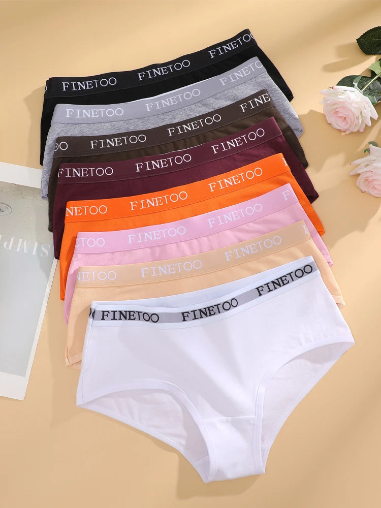 6-Pack Cotton Logo Waistband Bikini Briefs — Low-Rise Breathable Sport Panties