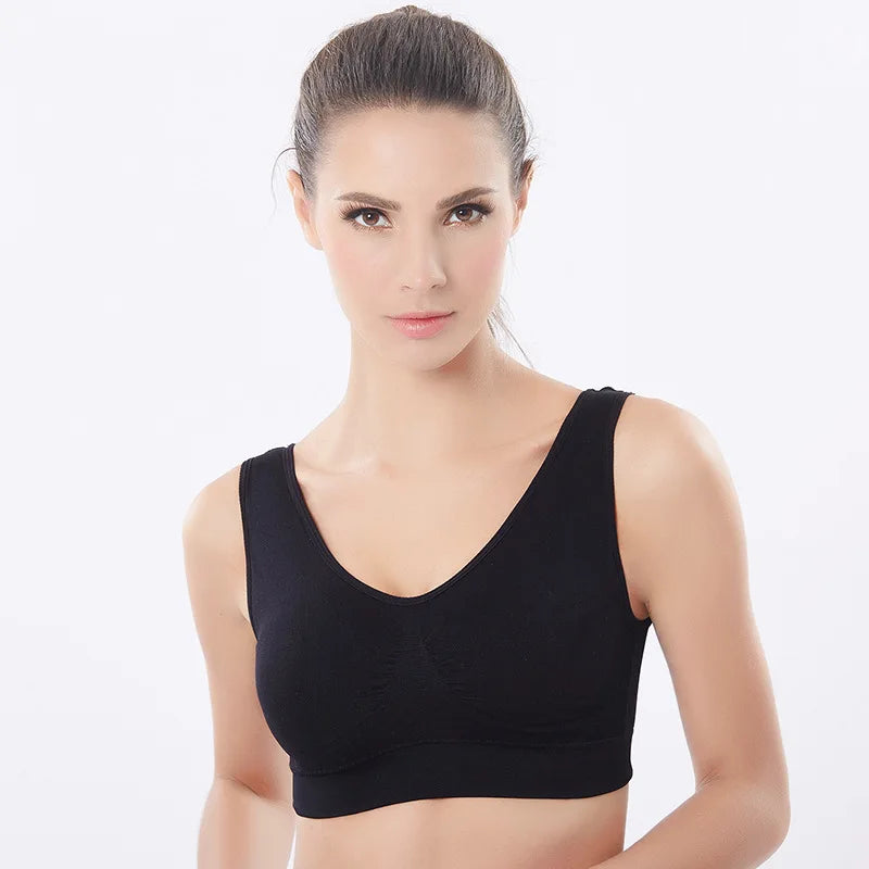 Women's Seamless Push-Up Sports Bra – Wire-Free Padded Vest Bralette | Gym Fitness Running