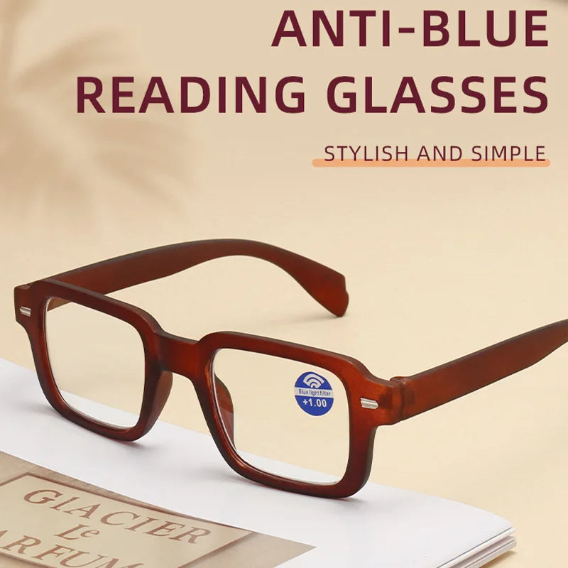 Unisex Rectangle Reading Glasses | 3 Colors, +1.00 to +4.00